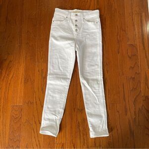 Madewell High Rise Skinny Crop White Jeans 26 NWT